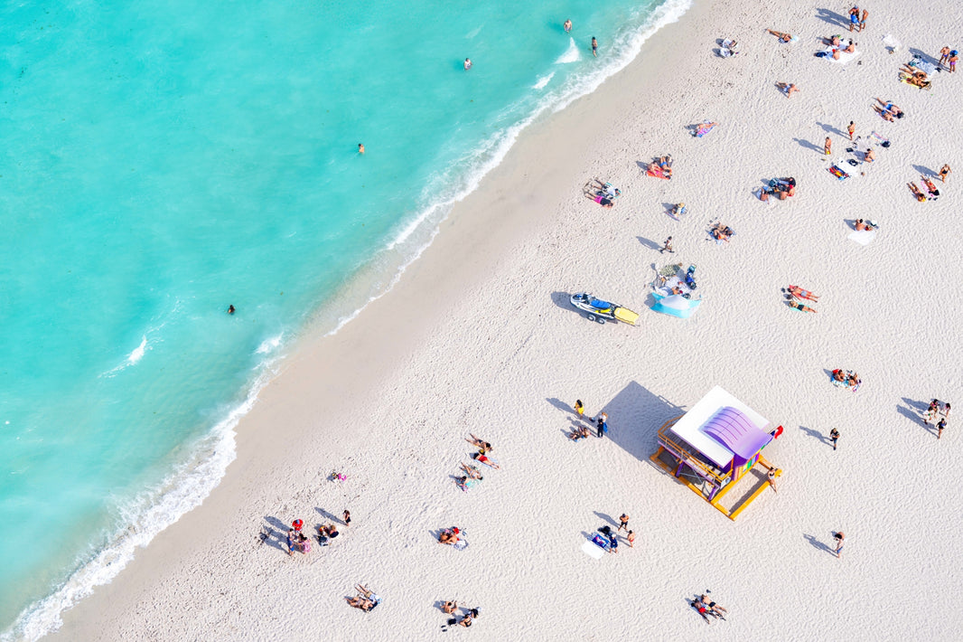 Photography by Gray Malin of 12th Street Lifeguard Tower, Miami Beach, Florida