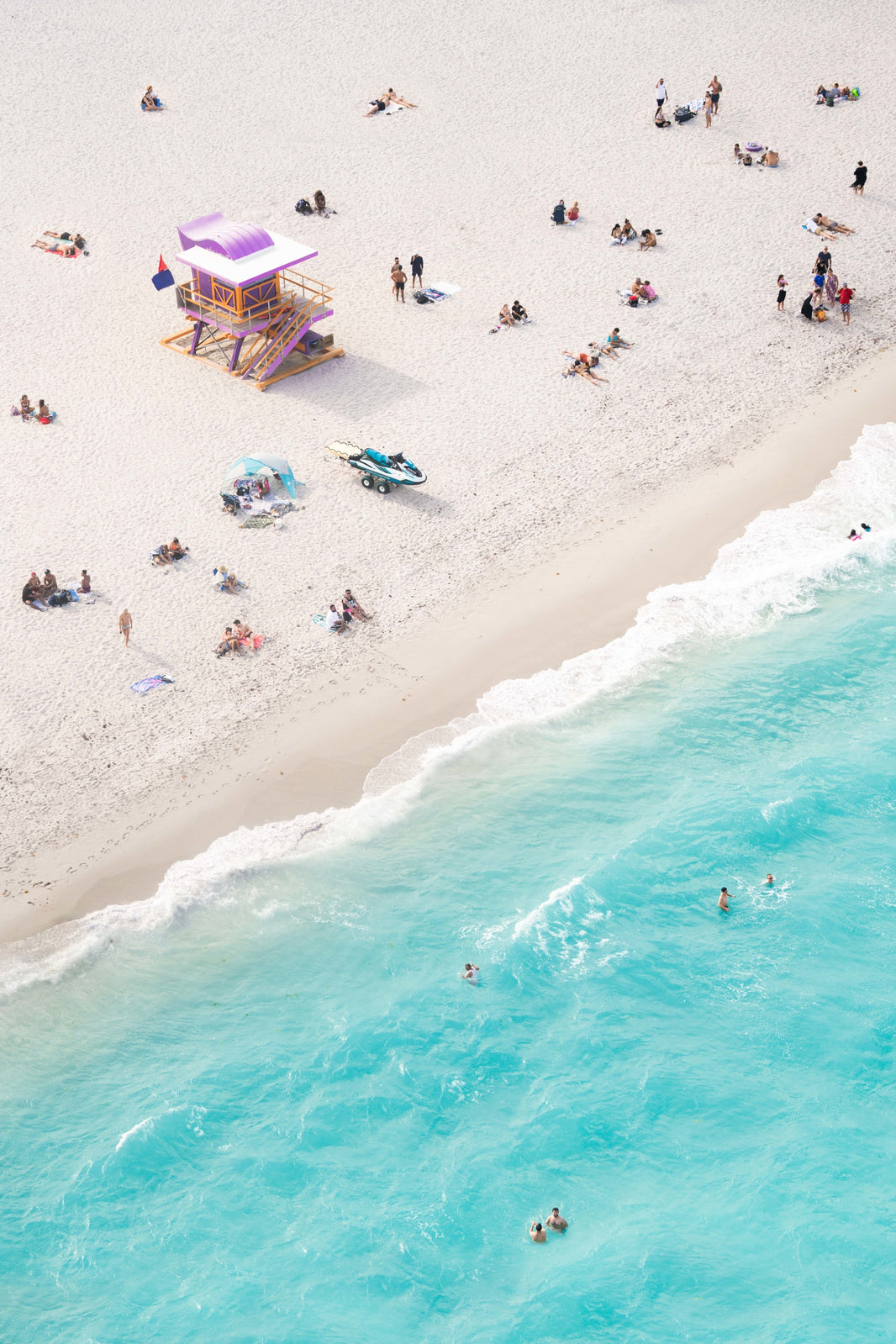 Photography by Gray Malin of 12th Street Lifeguard Tower Vertical, Miami Beach, Florida