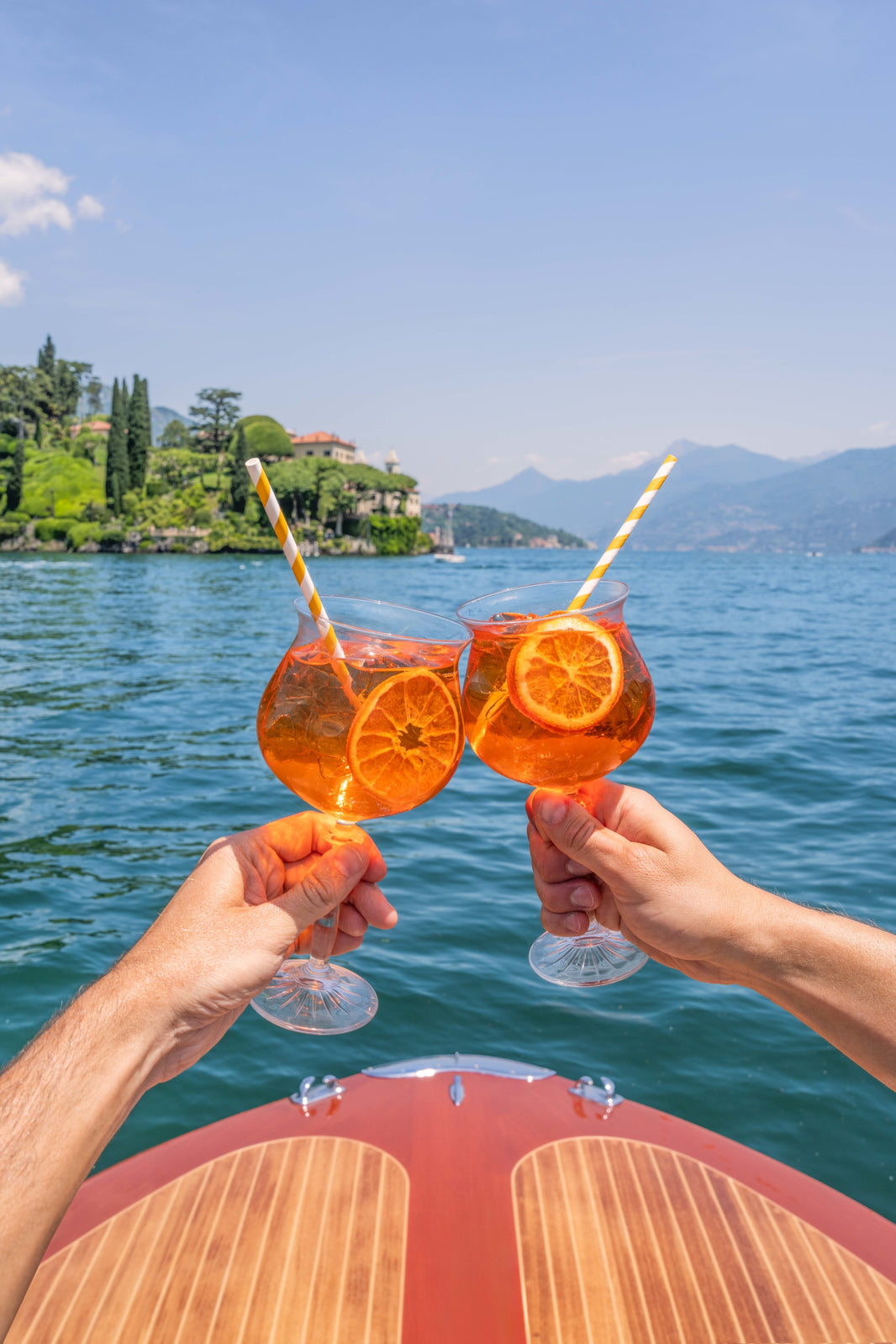 Photography by Gray Malin of Afternoon Spritz, Lake Como