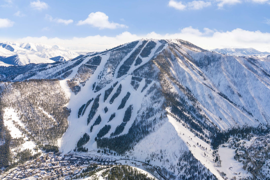 Photography by Gray Malin of Bald Mountain, Sun Valley