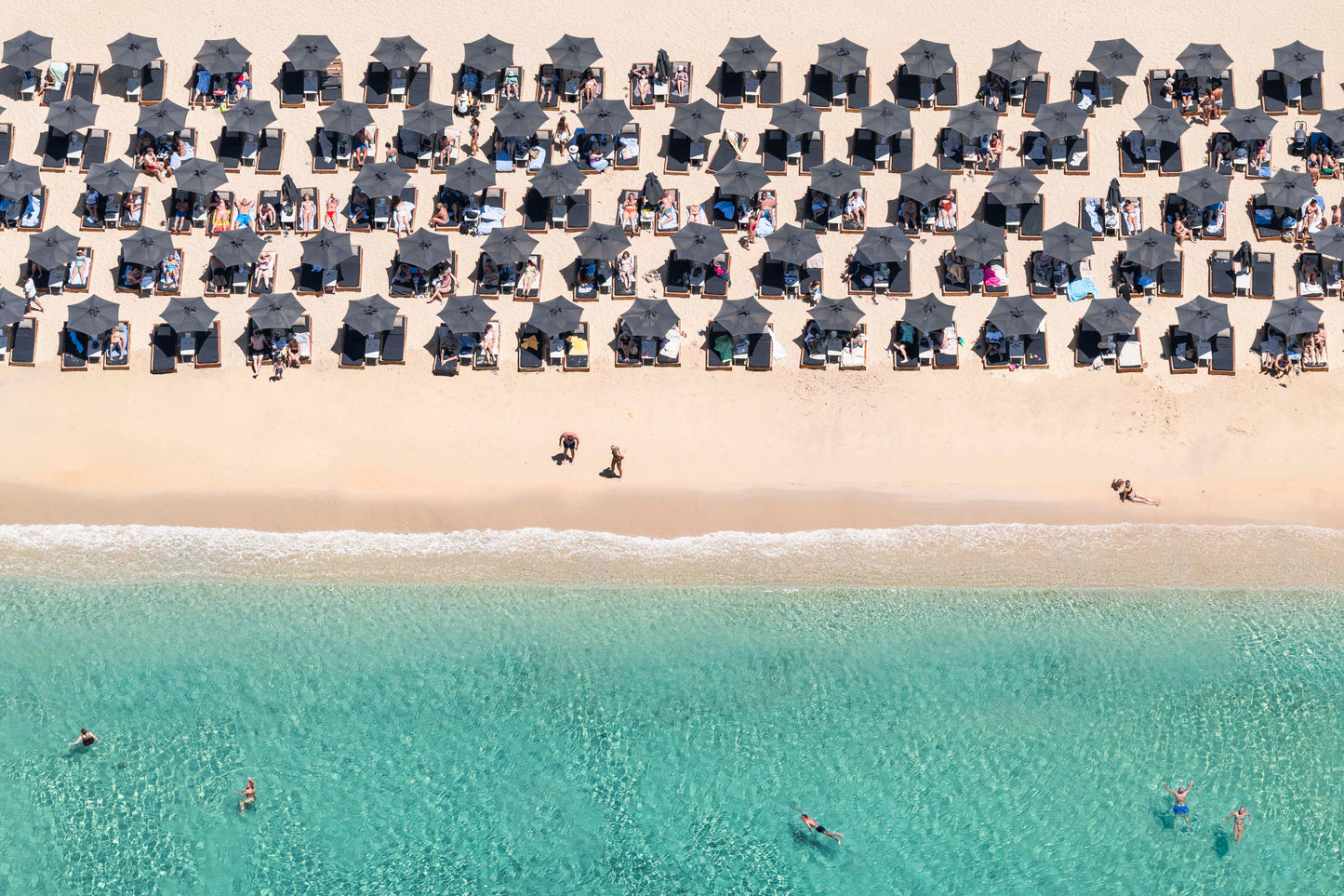 Black Umbrellas, Elia Beach, Mykonos