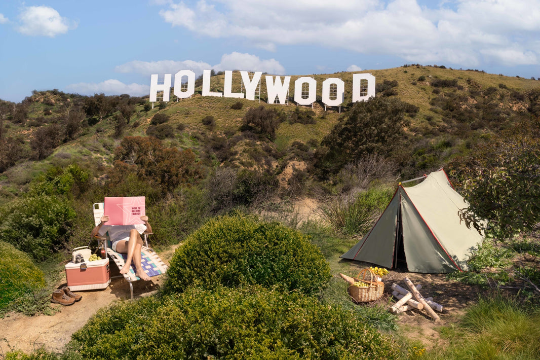 Photography by Gray Malin of Camping Under the Hollywood Sign