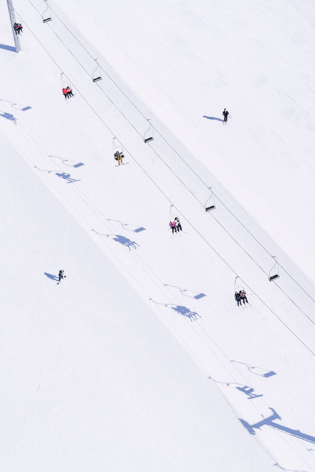 Photography by Gray Malin of Chairlift Shadows Vertical, Buttermilk, Aspen