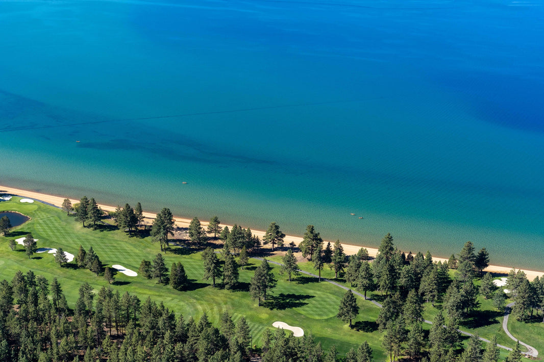 Photography by Gray Malin of Edgewood Resort Golf Course Shoreline, Lake Tahoe
