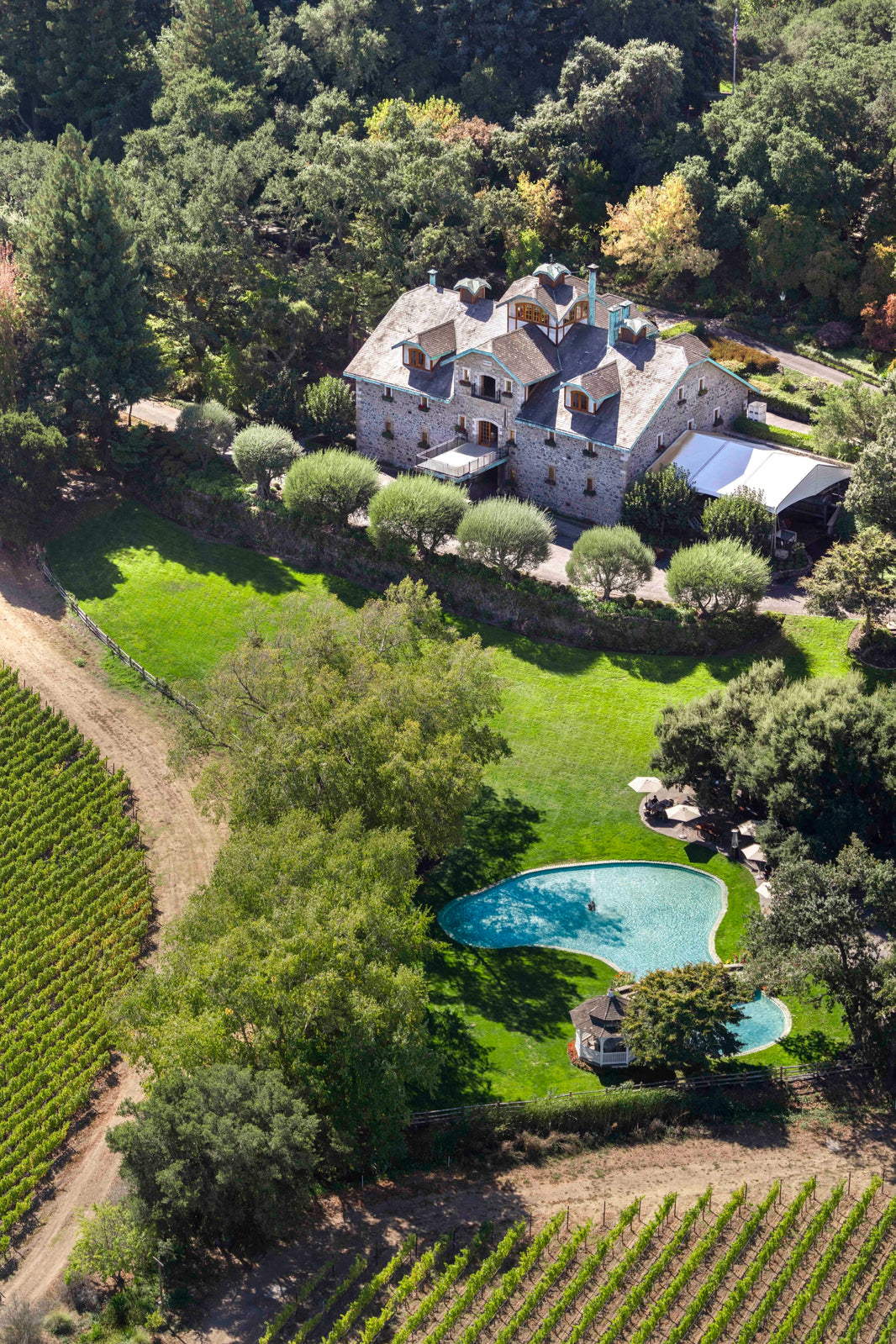 Photography by Gray Malin of Far Niente Winery, Napa Valley