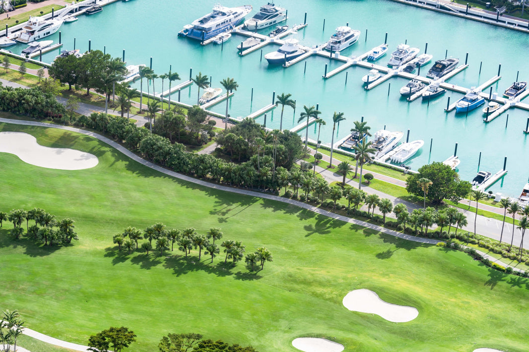 Photography by Gray Malin of Fisher Island Marina, Florida