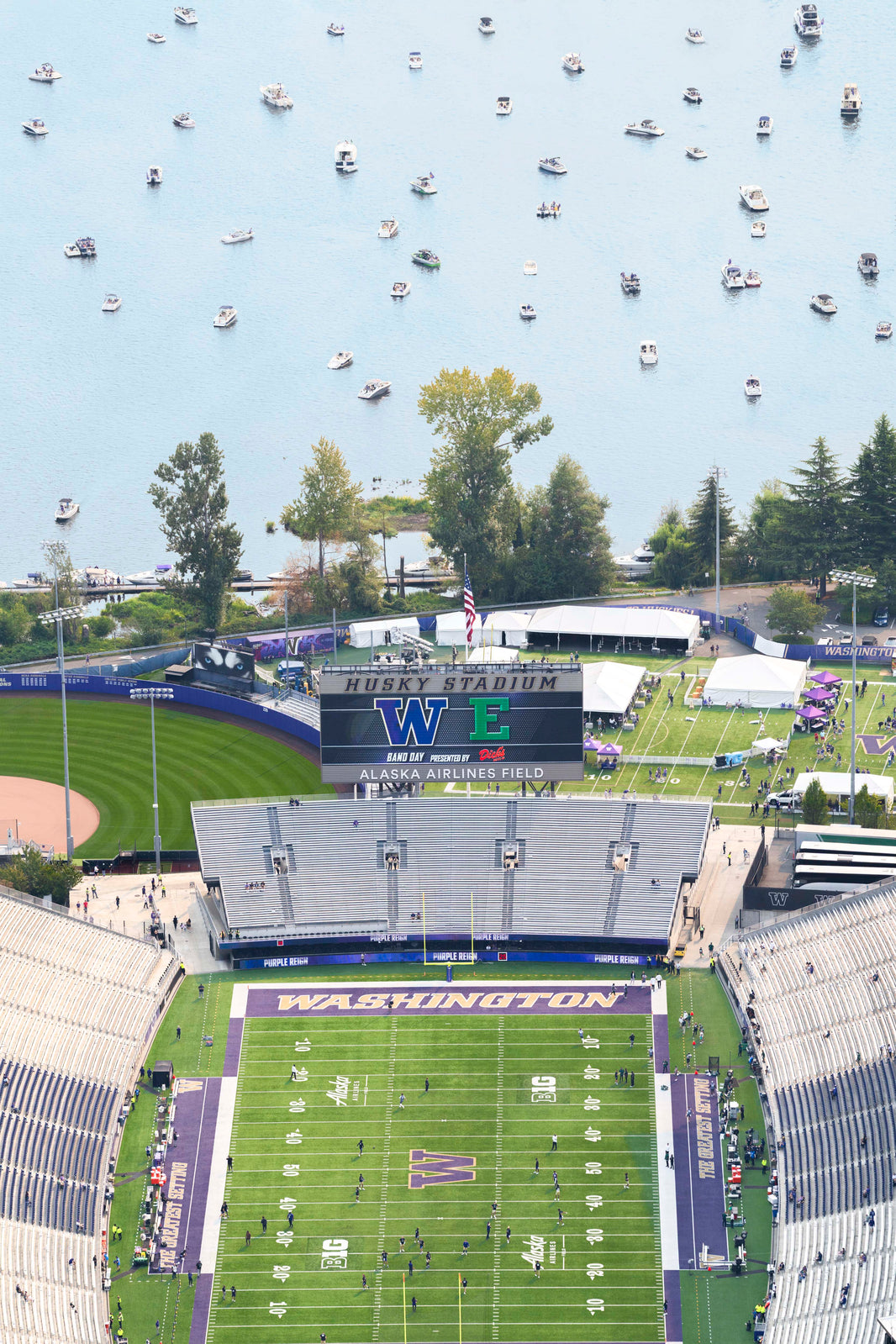 Photography by Gray Malin of Game Day, Husky Stadium, Seattle