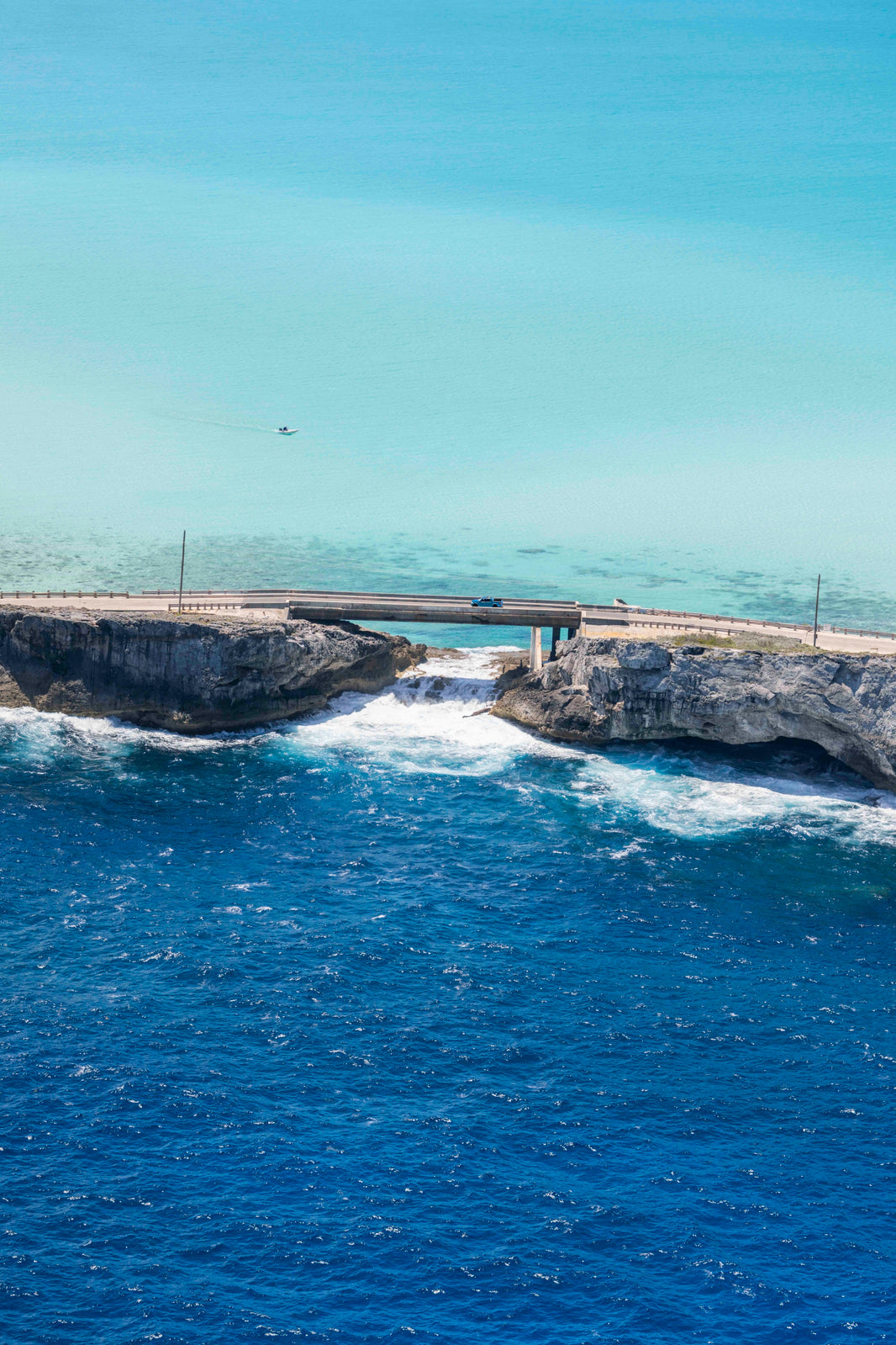 Photography by Gray Malin of Glass Window Bridge Drive Vertical, Eleuthera, Bahamas
