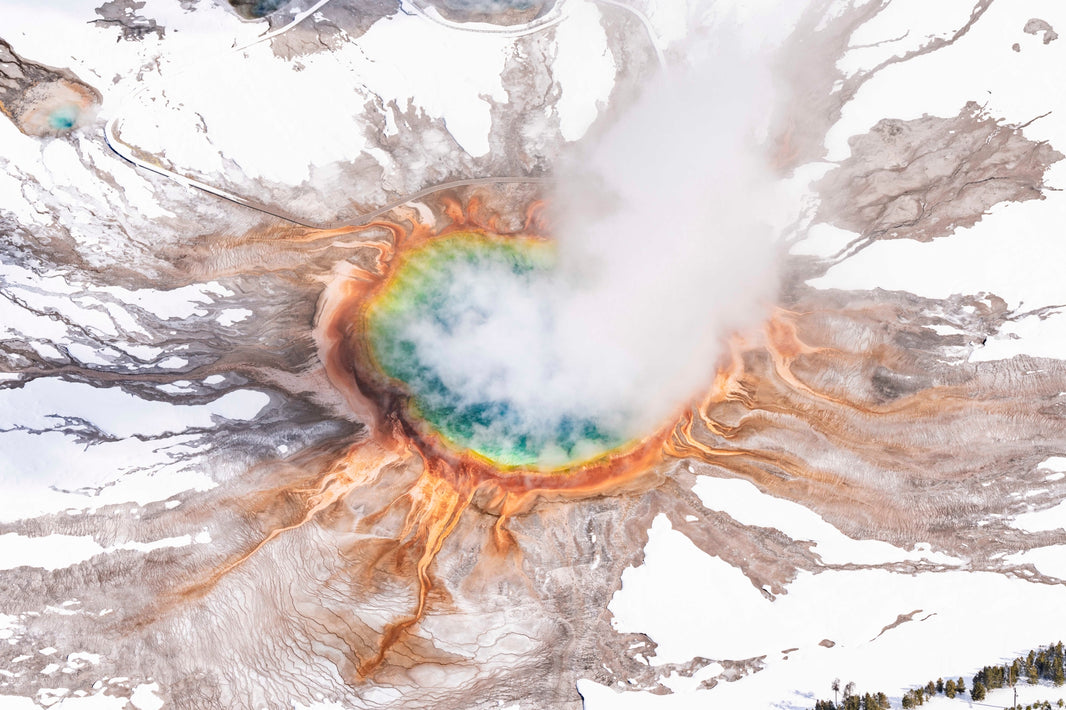 Photography by Gray Malin of Grand Prismatic Spring and Opal Pool, Yellowstone National Park