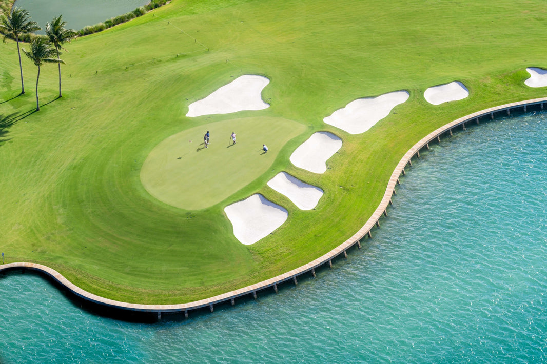 Photography by Gray Malin of Hole 13, Indian Creek Country Club, Bal Harbour, Florida