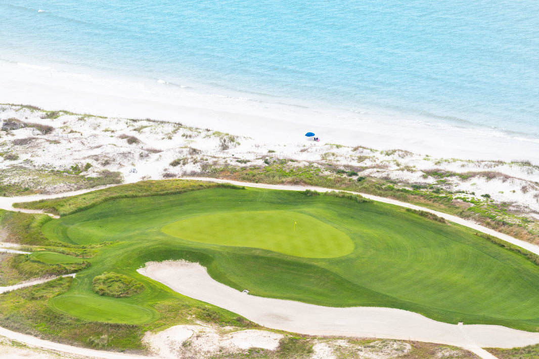 Photography by Gray Malin of Hole 14, The Ocean Course, Kiawah Island