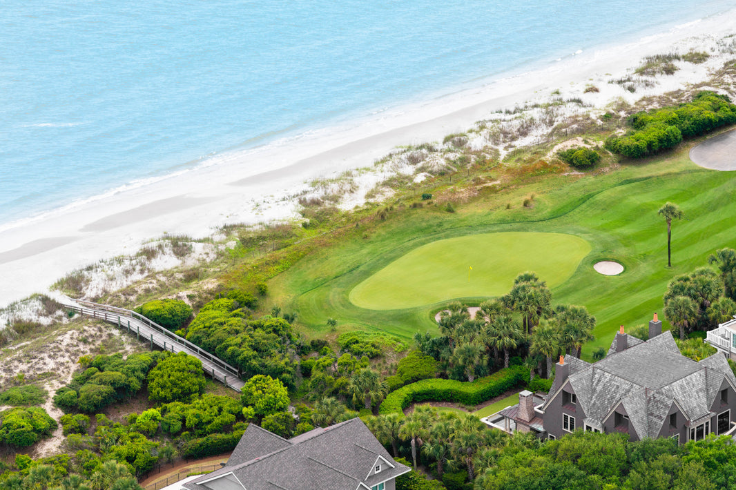 Photography by Gray Malin of Hole 14, Turtle Point Golf Course, Kiawah Island