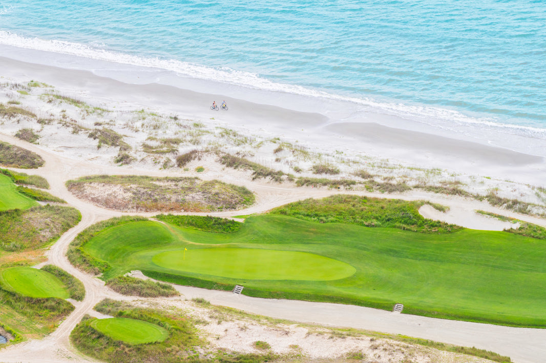 Photography by Gray Malin of Hole 15, The Ocean Course, Kiawah Island