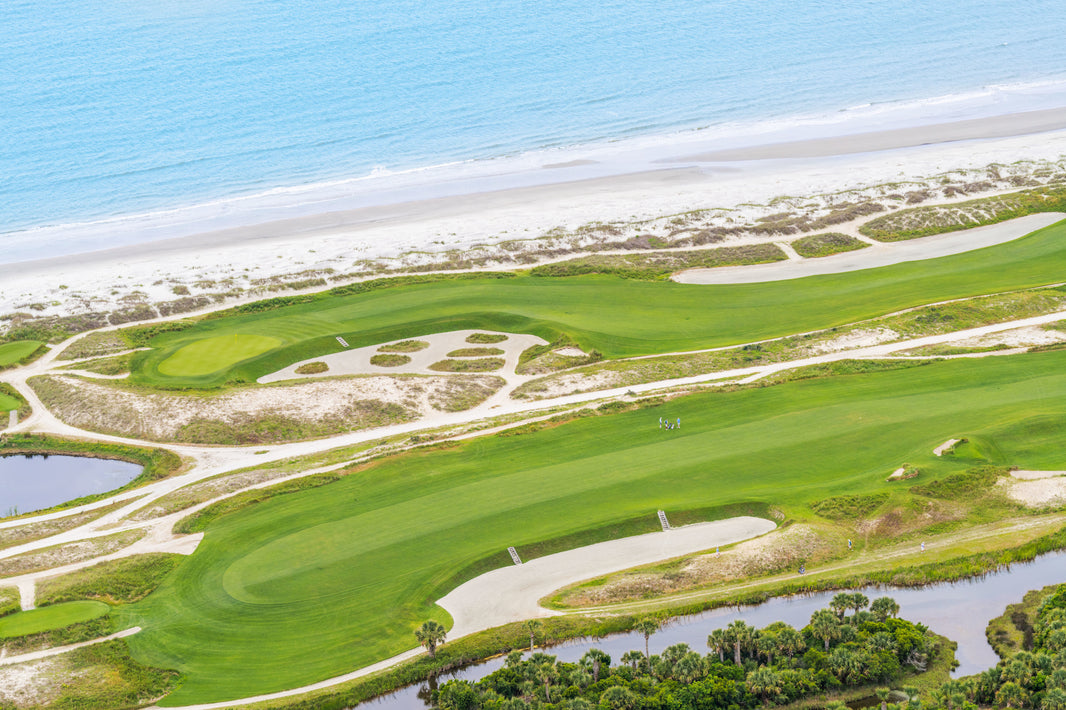 Photography by Gray Malin of Hole 16, The Ocean Course, Kiawah Island