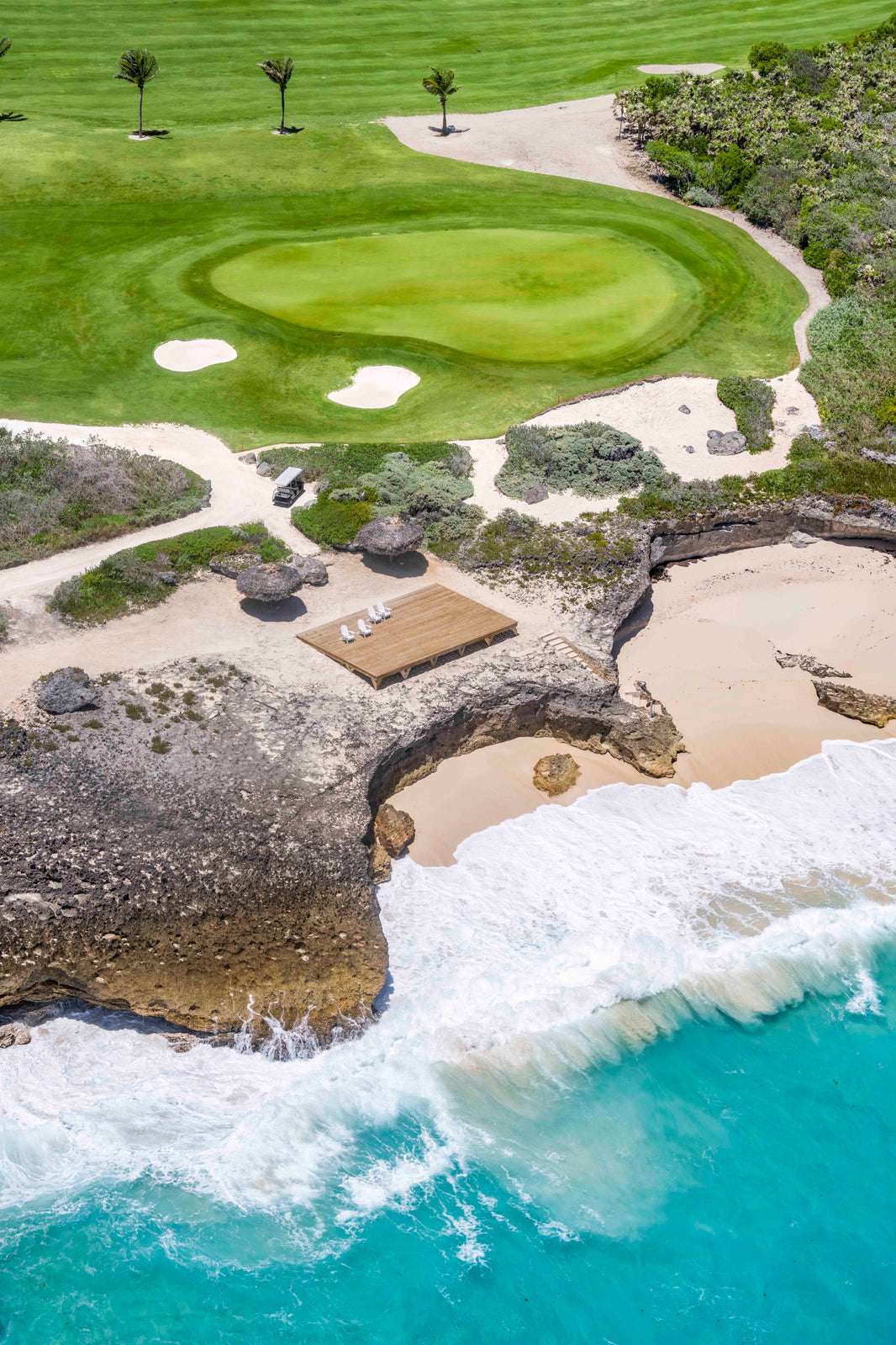 Photography by Gray Malin of Hole 17 Vertical, The Abaco Club, Bahamas