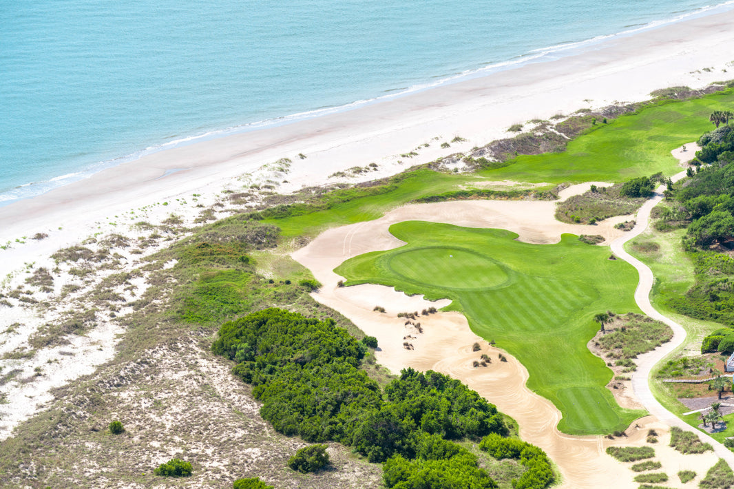 Photography by Gray Malin of Hole 18, Wild Dunes Golf Course, South Carolina