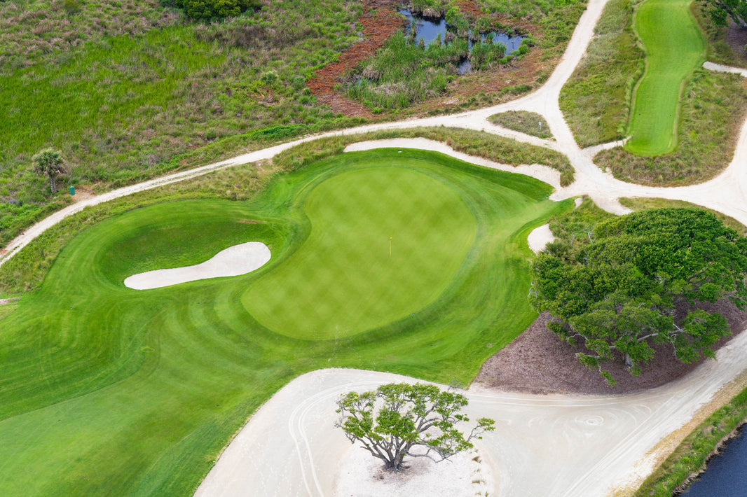 Photography by Gray Malin of Hole 6, The Ocean Course, Kiawah Island