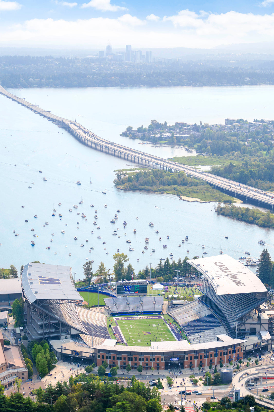 Photography by Gray Malin of Husky Stadium, Seattle