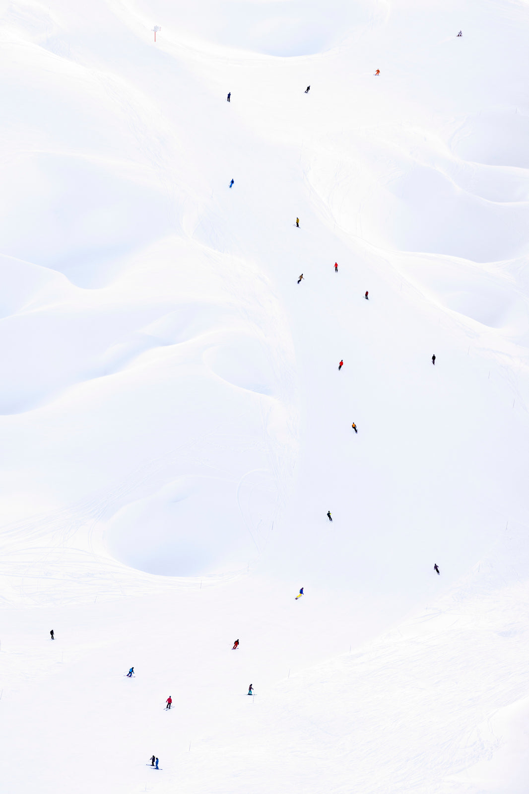 Photography by Gray Malin of La Plagne Skiers Vertical, French Alps