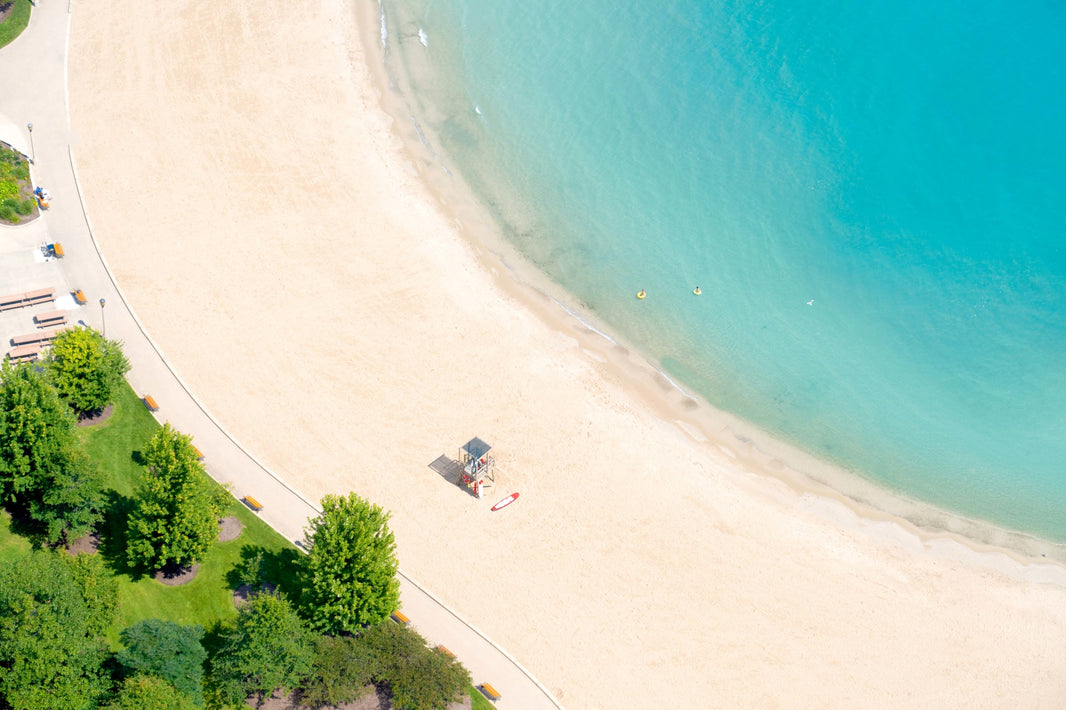 Photography by Gray Malin of Lake Forest Beach Lifeguard Stand