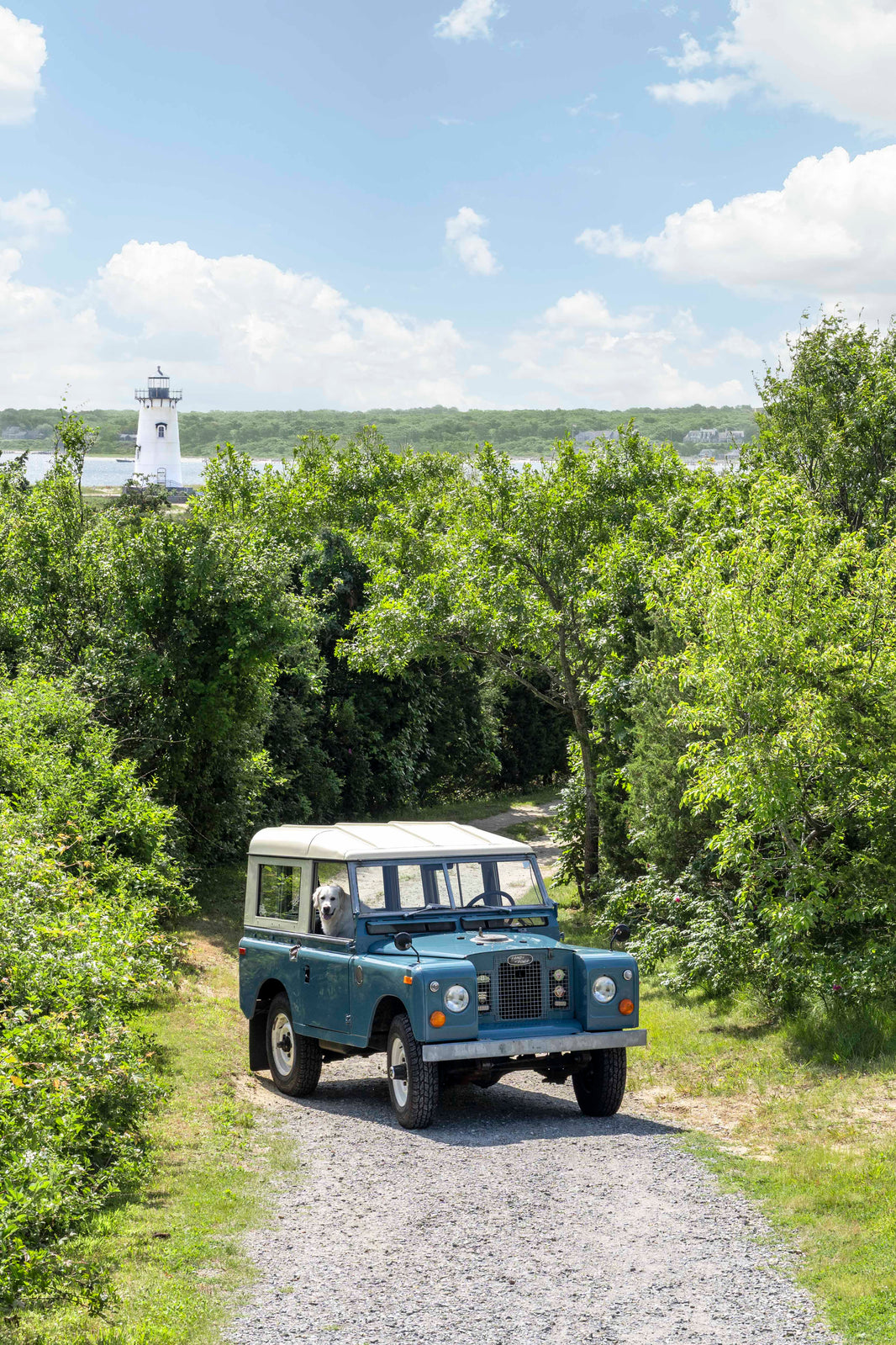 Photography by Gray Malin of Land Rover Pup, Martha’s Vineyard