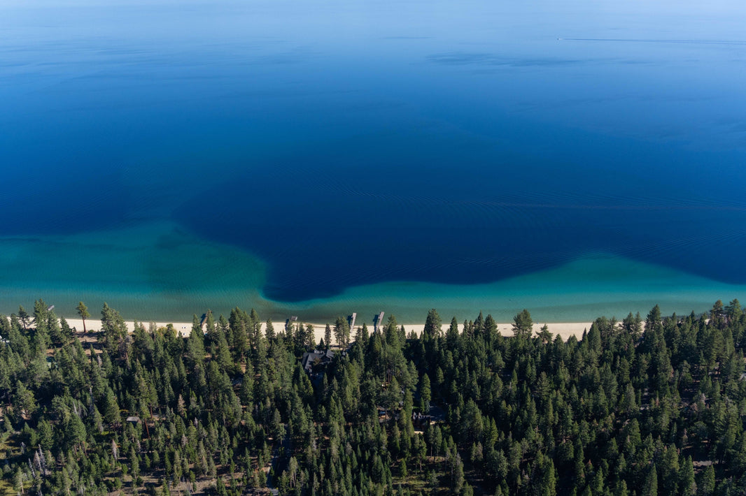 Photography by Gray Malin of Rubicon Bay Beach, Lake Tahoe