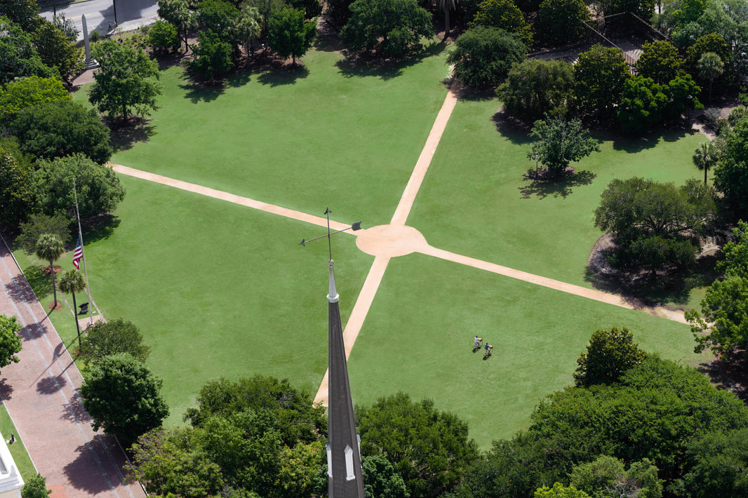 Photography by Gray Malin of Marion Square, Charleston, South Carolina