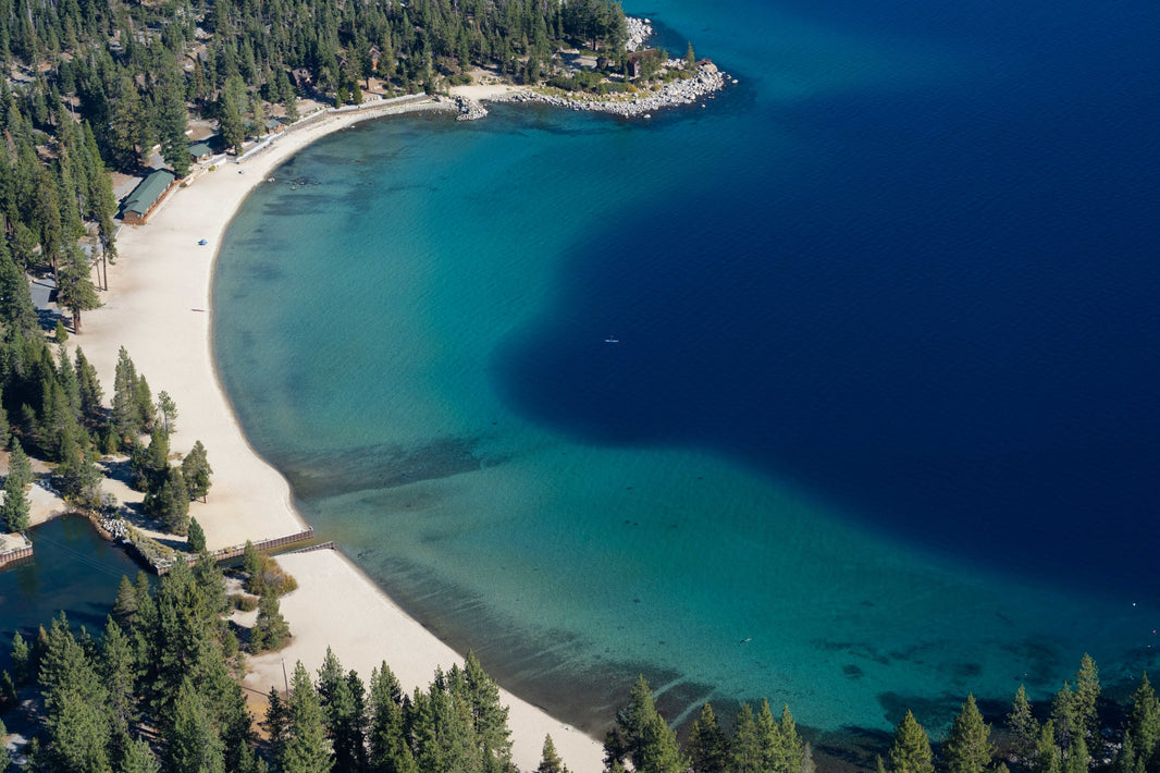 Photography by Gray Malin of Meeks Bay, Lake Tahoe