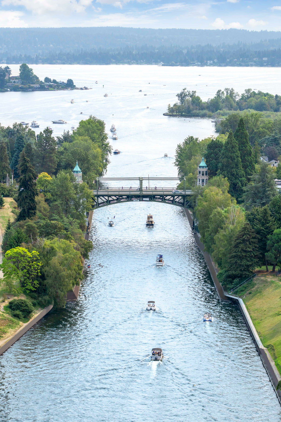 Photography by Gray Malin of Montlake Bridge, Seattle