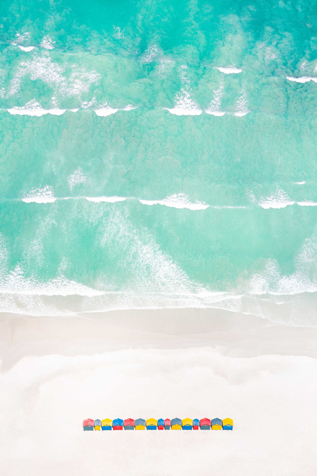 Photography by Gray Malin of Muizenberg Beach Vertical, Cape Town