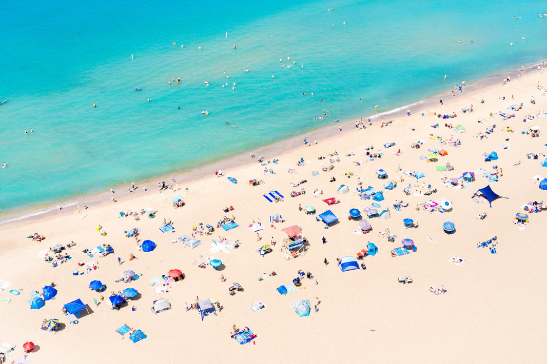 Photography by Gray Malin of New Buffalo Beach Sunbathers, Michigan