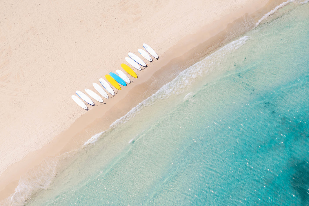 Photography by Gray Malin of North Avenue Beach Surfboards, Chicago