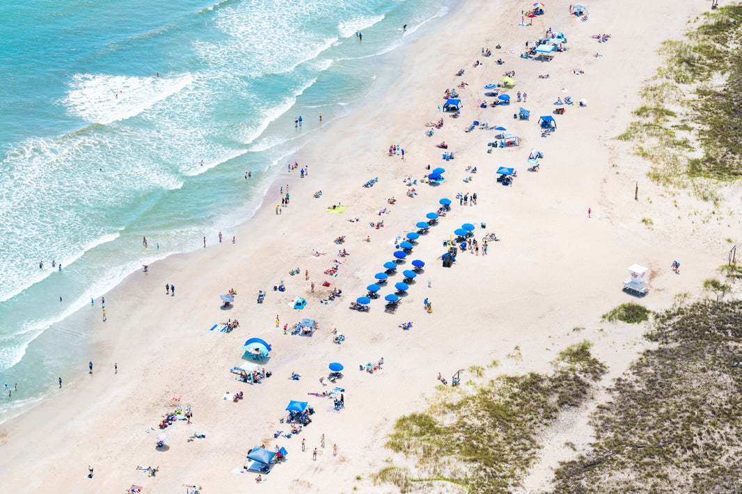 Photography by Gray Malin of North Beach Umbrellas, Tybee Island, Georgia
