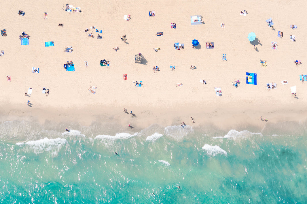 Photography by Gray Malin of Oak Street Beach Waves, Chicago
