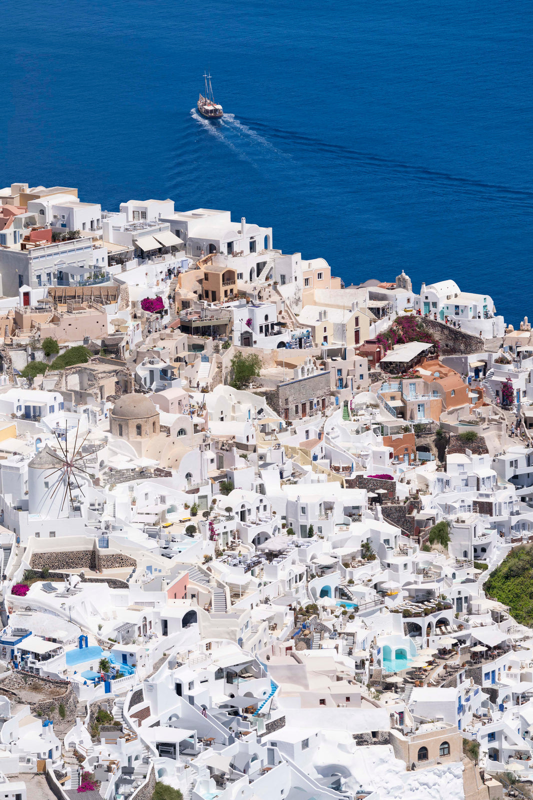 Photography by Gray Malin of Oia Windmill Vertical, Santorini