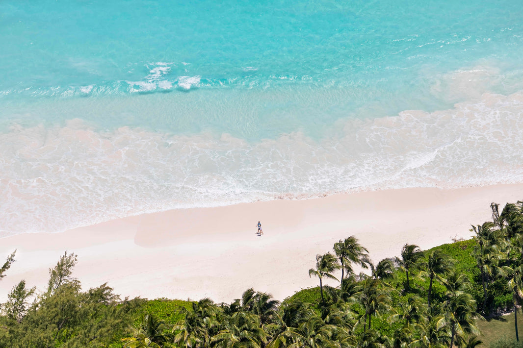 Photography by Gray Malin of Pink Sand Beach, Harbour Island, Bahamas