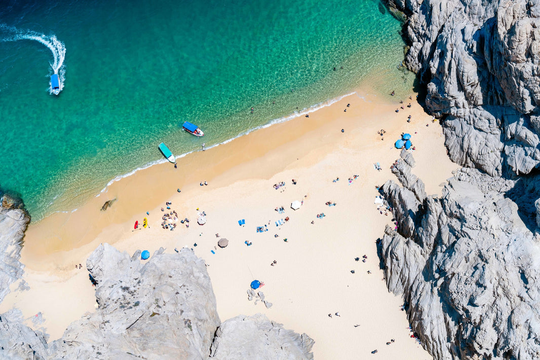 Photography by Gray Malin of Playa del Amor, Cabo San Lucas