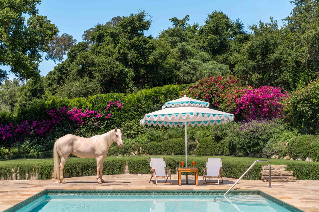 Photography by Gray Malin of Pool Day, San Ysidro Ranch