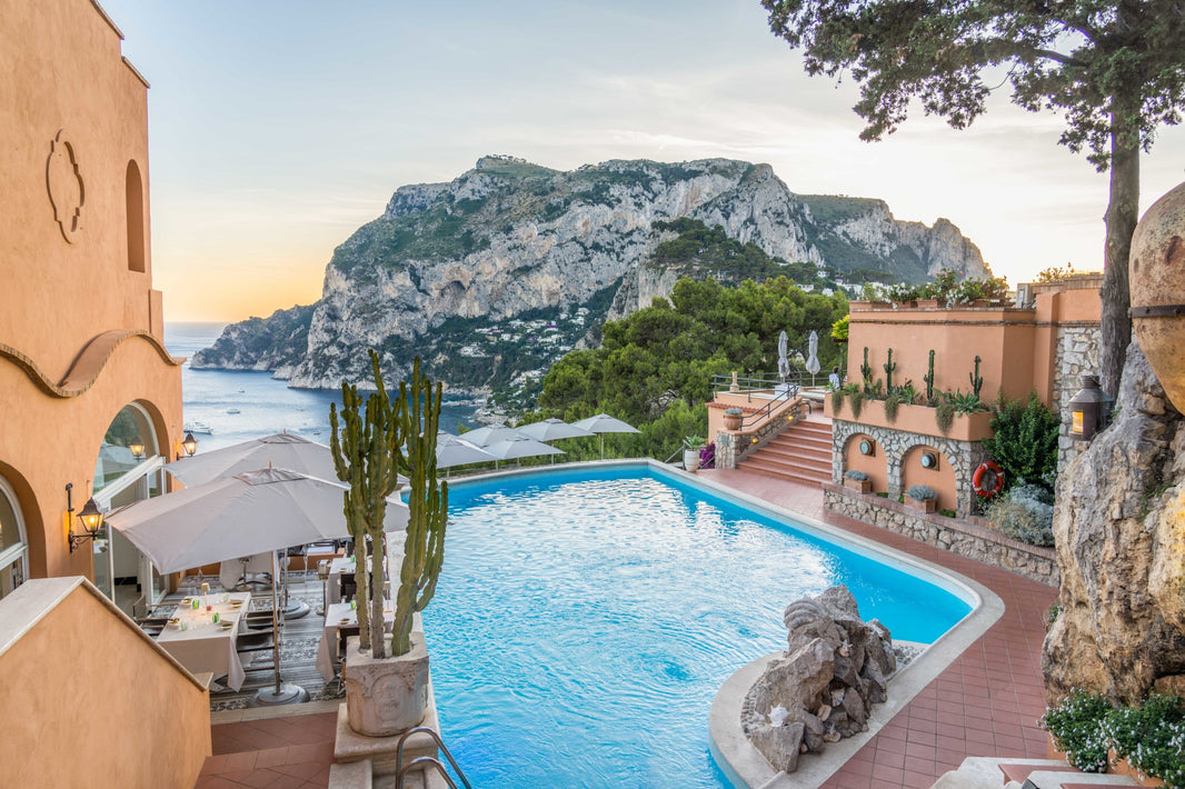 Photography by Gray Malin of Punta Tragara Overlook, Capri
