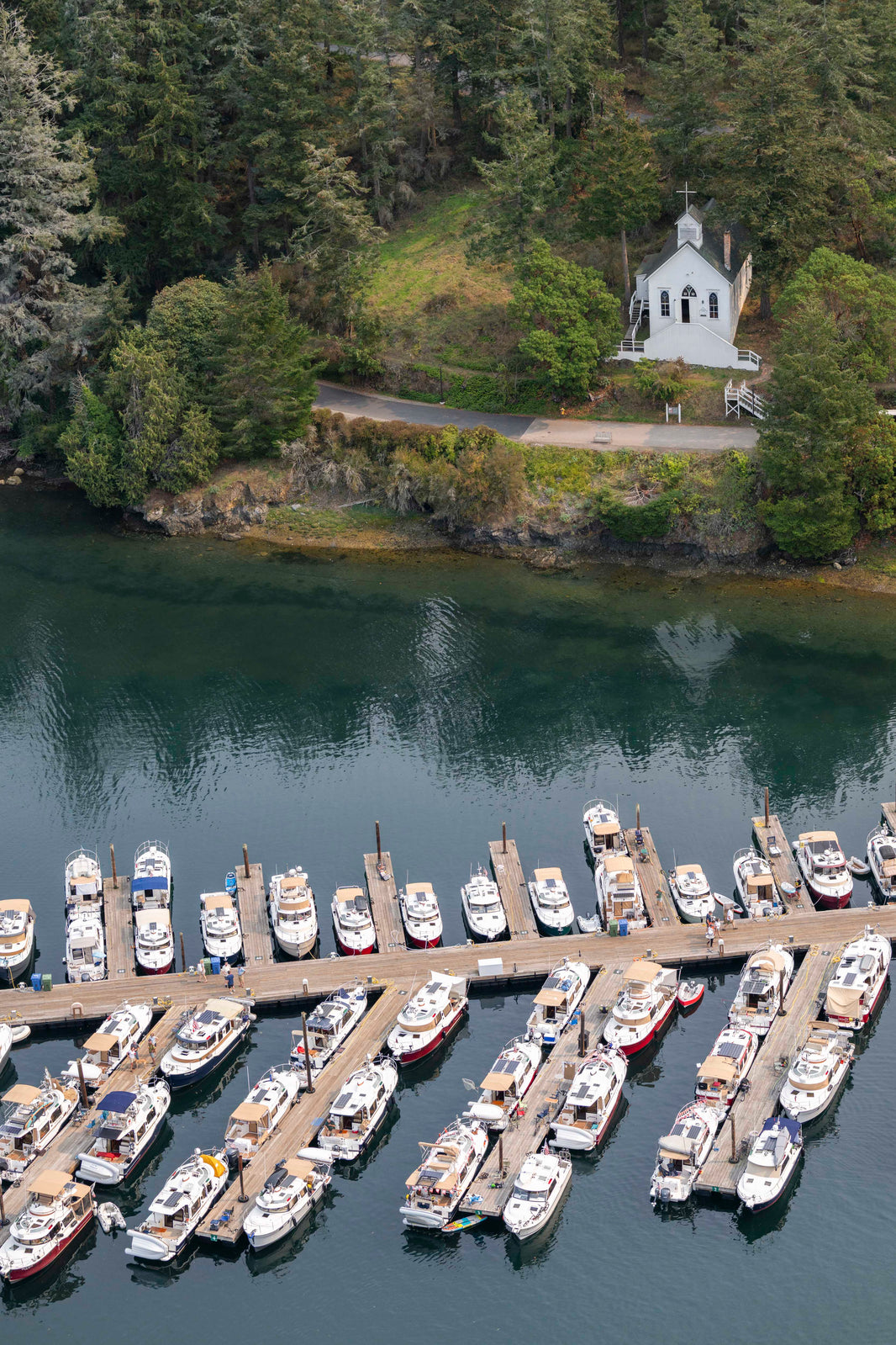 Photography by Gray Malin of Roche Harbor Marina Vertical, San Juan Island, Puget Sound