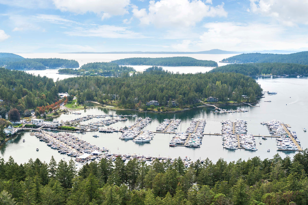 Photography by Gray Malin of Roche Harbor View, San Juan Island, Puget Sound