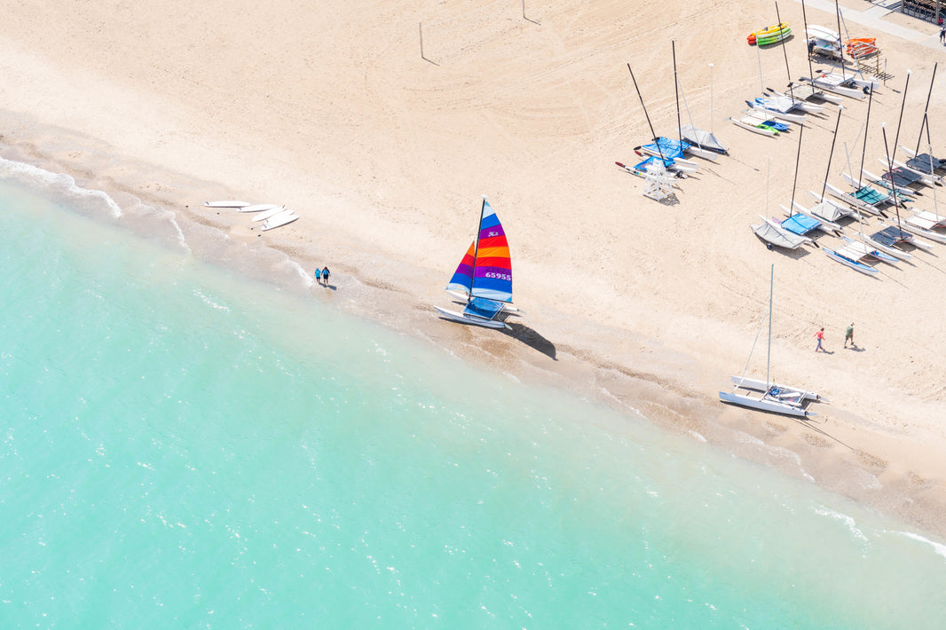 Photography by Gray Malin of Sailing Day, Glencoe Beach