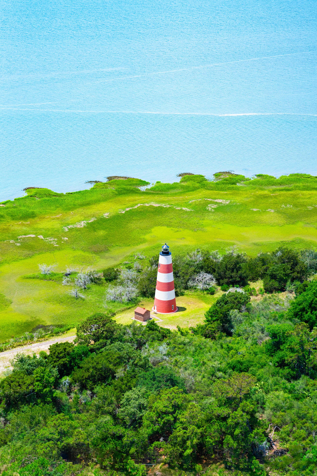 Photography by Gray Malin of Sapelo Island Lighthouse Vertical, Georgia