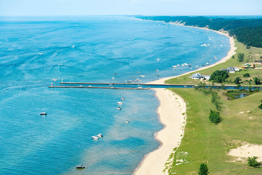Photography by Gray Malin of Saugatuck Channel, Michigan