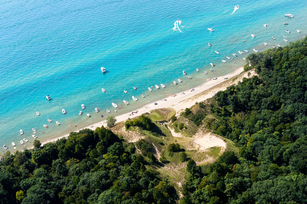 Photography by Gray Malin of Saugatuck Sand Dunes Boats, Michigan