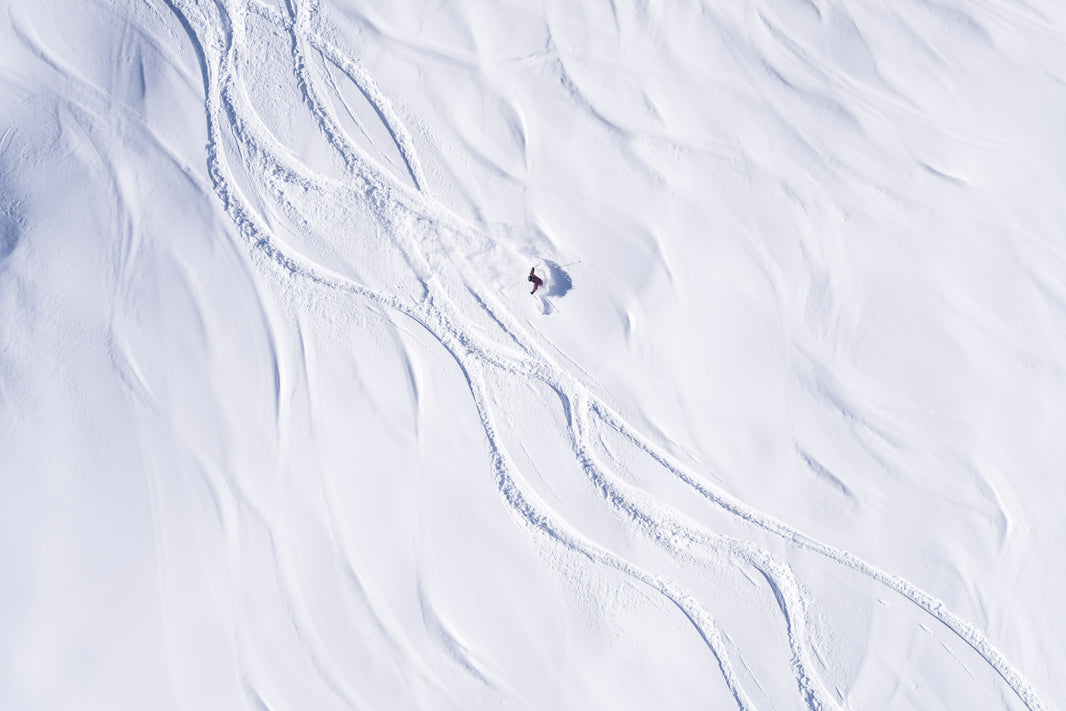 Photography by Gray Malin of Skiing the Bowl, Aspen Highlands