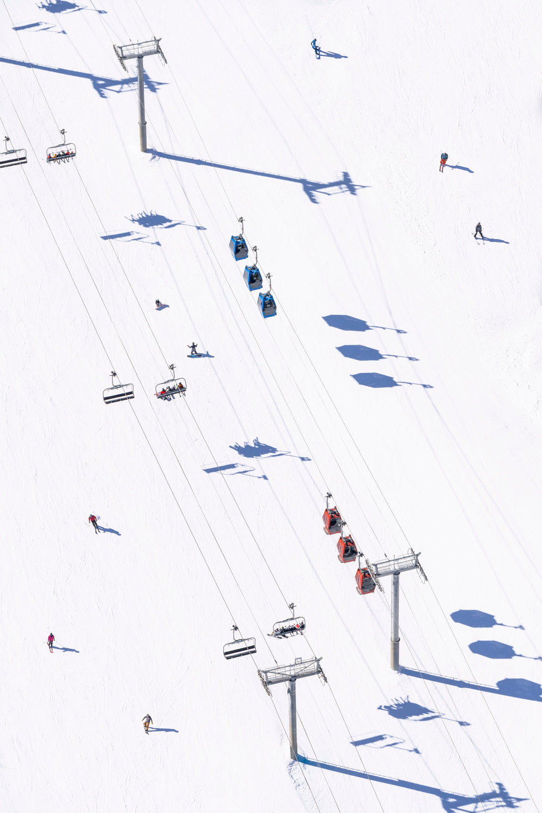 Photography by Gray Malin of Sky Cab & Village Express, Snowmass Mountain