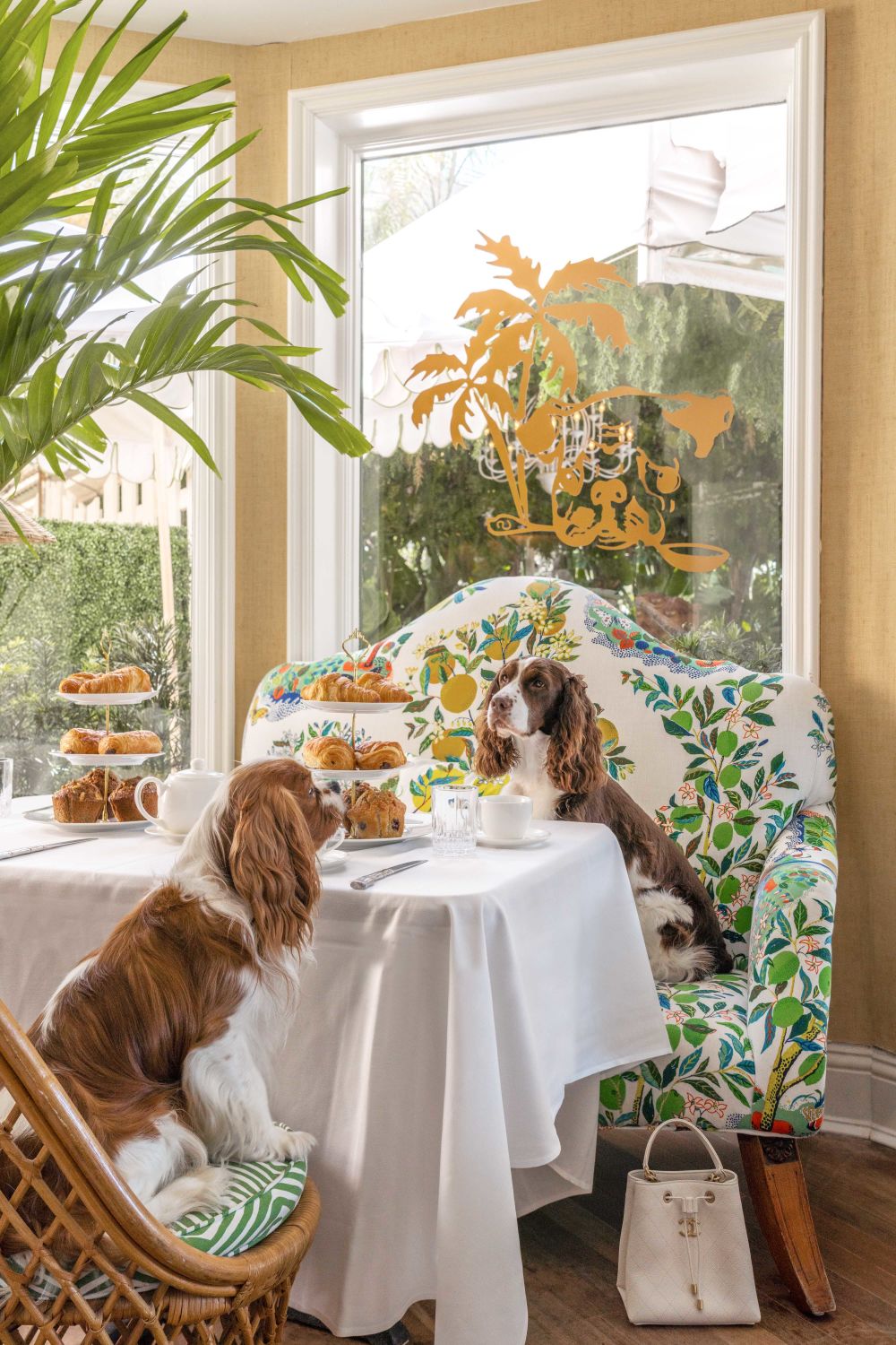 Photography by Gray Malin of Tea Time, The Colony Hotel