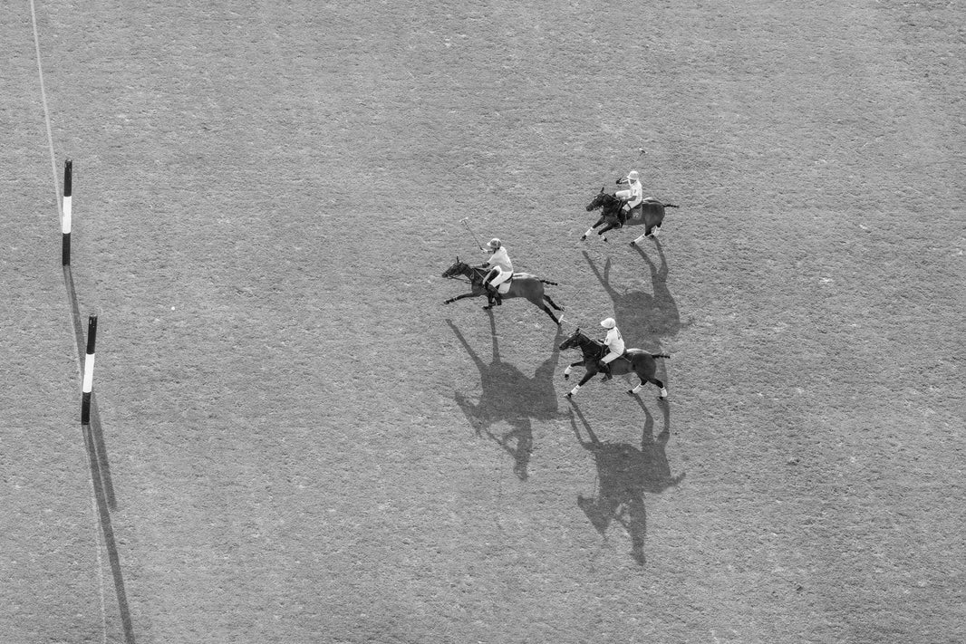 The Advance (Black and White), Polo Club by Gray Malin