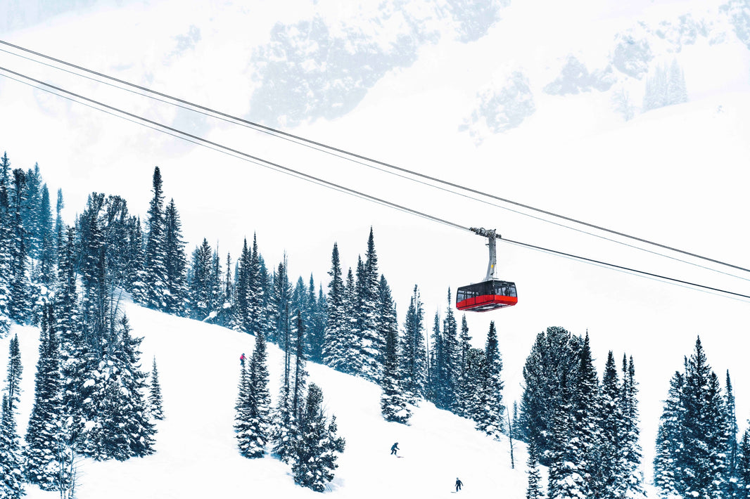 Photography by Gray Malin of The Aerial Tram, Jackson Hole